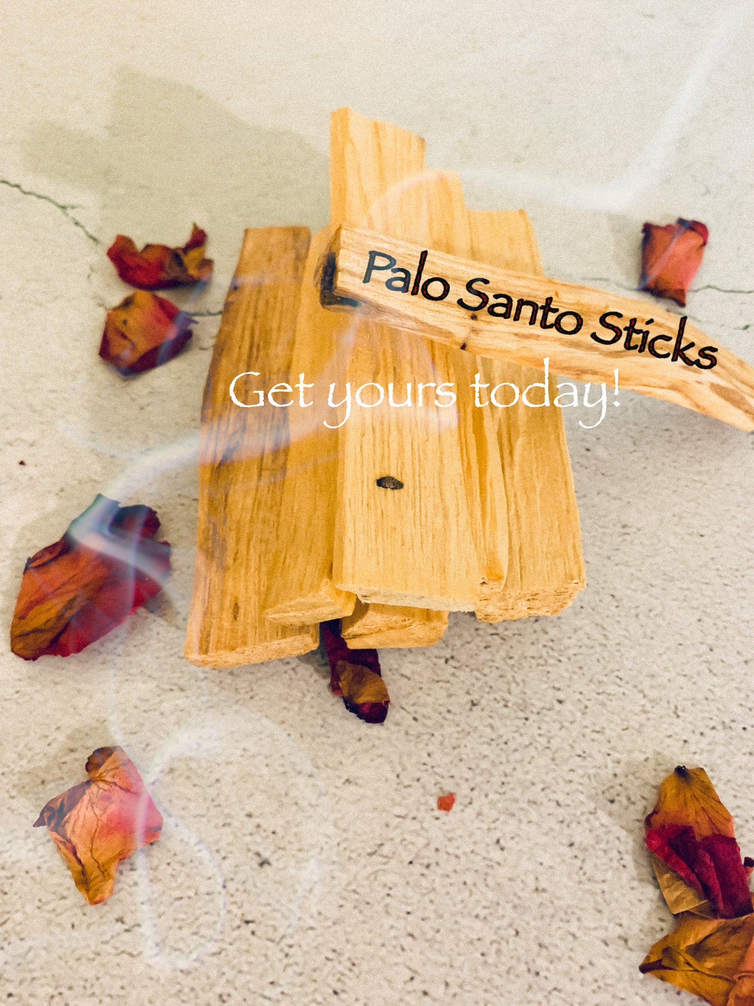 Palo Santo Smudging Sticks used to clear negative energy from personal spaces.  Palo Santo Sticks can be used for meditation practices, yoga sessions, and many more.